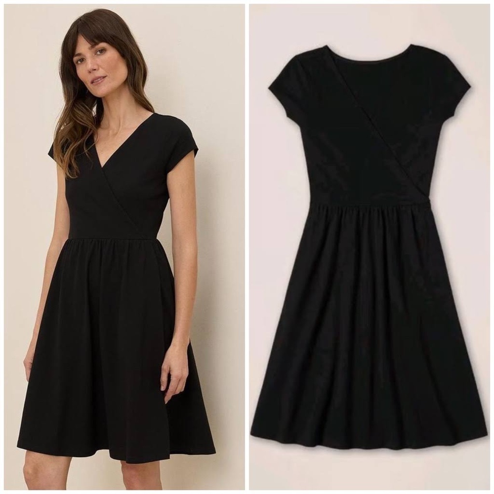 Pact women’s black wrap dress
